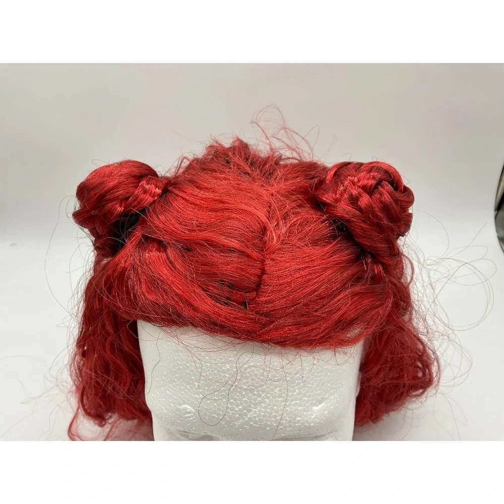 Unbranded Cosplay‎ Wig Women OS Red Double Space Bun Wavy Long Synthetic Hair